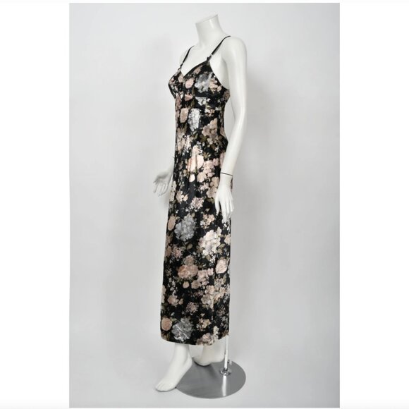 Dolce & Gabbana 1990s Floral Velvet Bustier Slip Dress IT40 - Archival G323/8536 - Picture 5 of 16